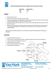Center Bearing Block Operation Instructions